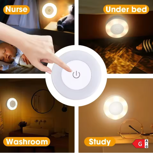 💡LED Touch Light - USB Rechargeable Night Lamp for Home & Bedroom
